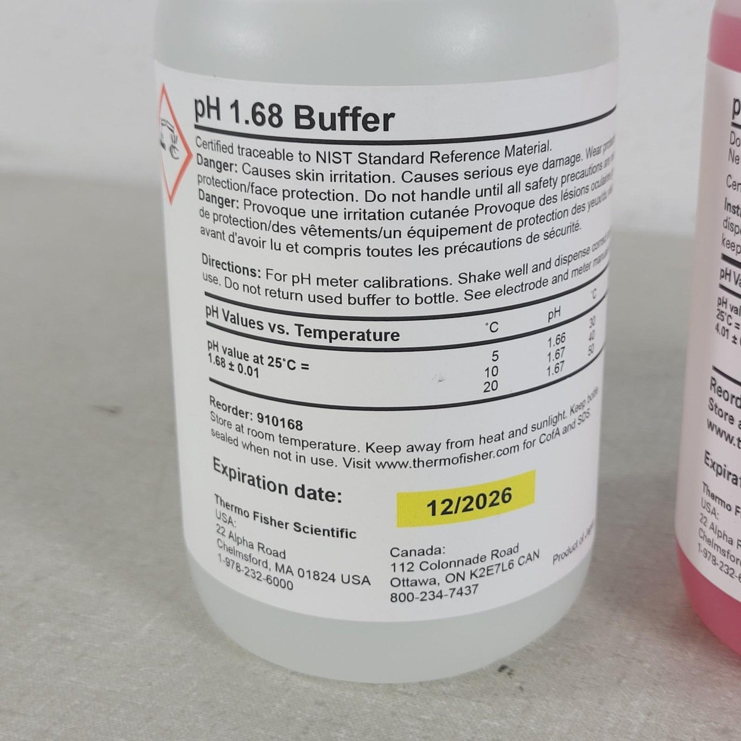 Thermo Orion 910168 910104 910110 pH 1.68 pH 4.01 pH 10.01 Buffer 475mL