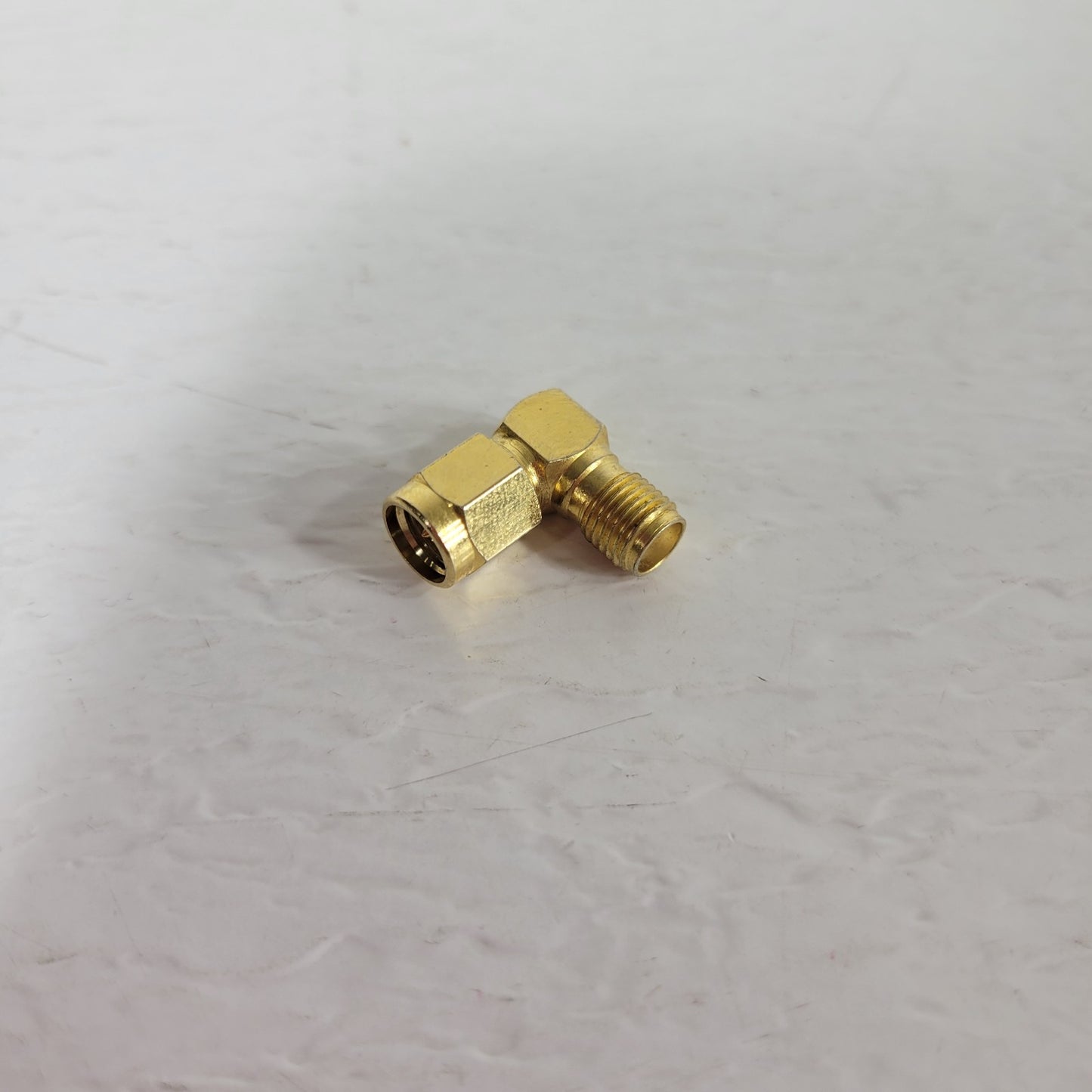Right Angle 90deg Elbow SMA Connector Male to Female Gold RF Coaxial DC Signals