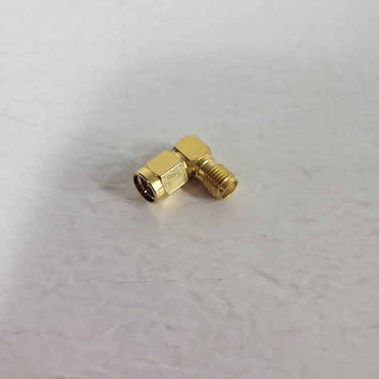 Right Angle 90deg Elbow SMA Connector Male to Female Gold RF Coaxial DC Signals