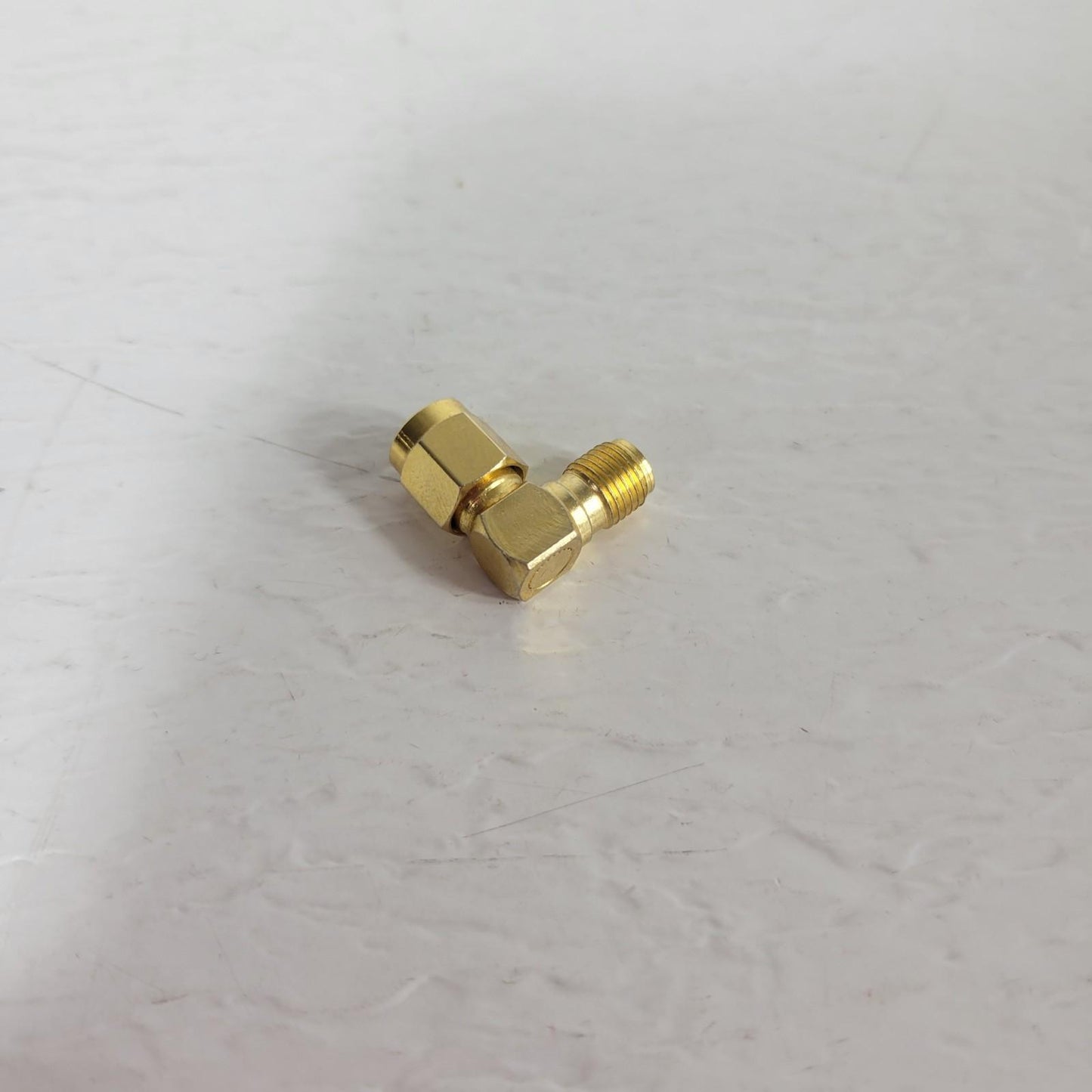 Right Angle 90deg Elbow SMA Connector Male to Female Gold RF Coaxial DC Signals