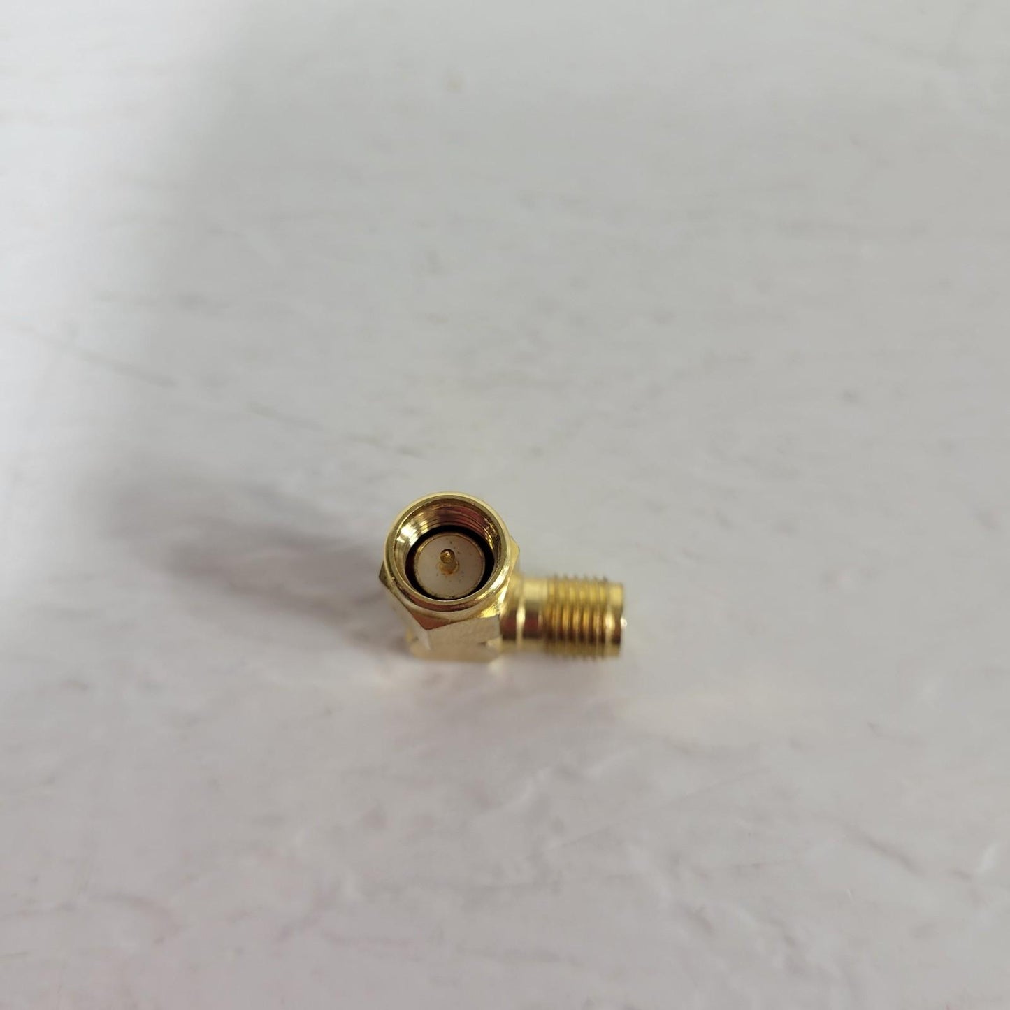 Right Angle 90deg Elbow SMA Connector Male to Female Gold RF Coaxial DC Signals