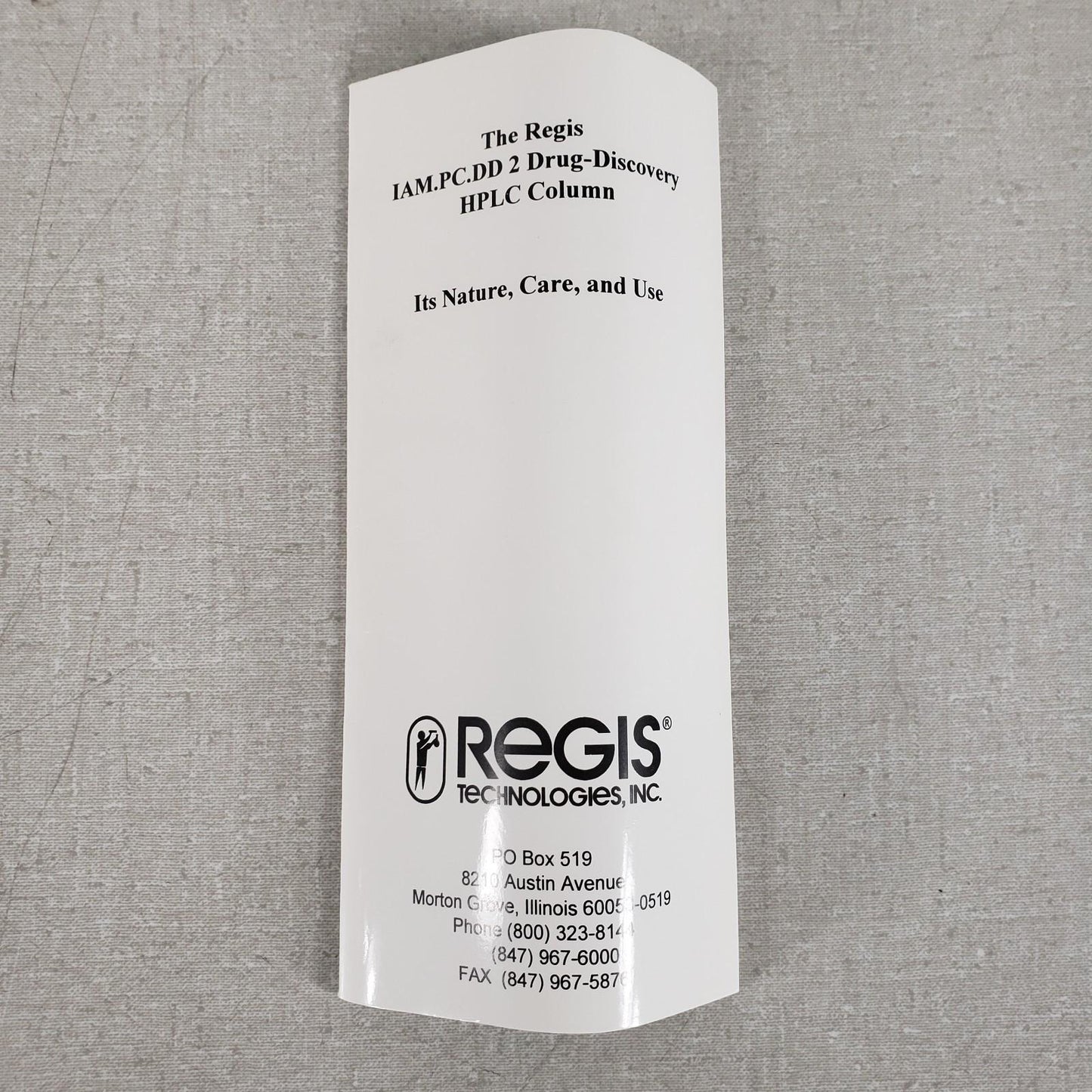 Regis 774010 Rexchrom IAM.PC.DD.2 3 cm x 4.6 mm I.D. 12 Micron 300 ANG. Column