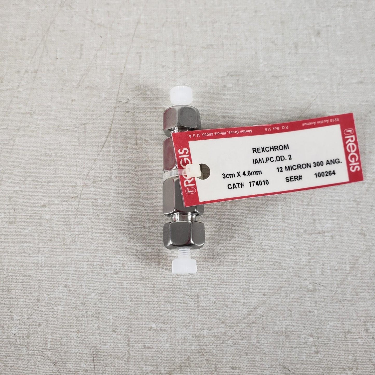 Regis 774010 Rexchrom IAM.PC.DD.2 3 cm x 4.6 mm I.D. 12 Micron 300 ANG. Column