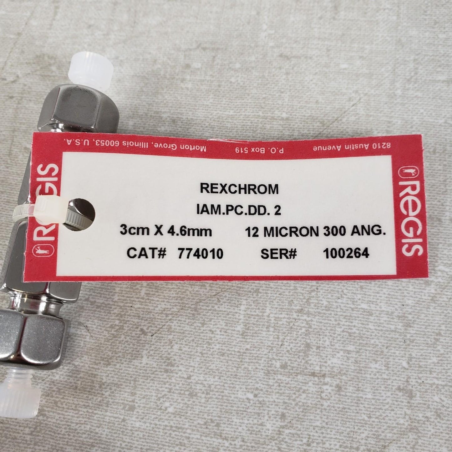 Regis 774010 Rexchrom IAM.PC.DD.2 3 cm x 4.6 mm I.D. 12 Micron 300 ANG. Column