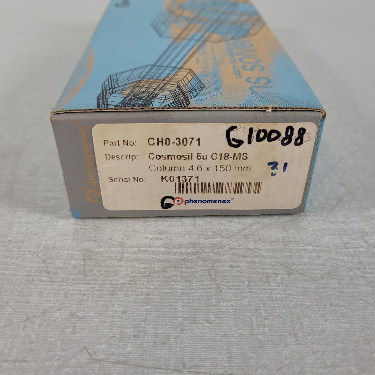 Phenomenex CH0-3071 Cosmosil 5u C18-MS Column 4.6 x 150mm Liquid Chromatagraphy