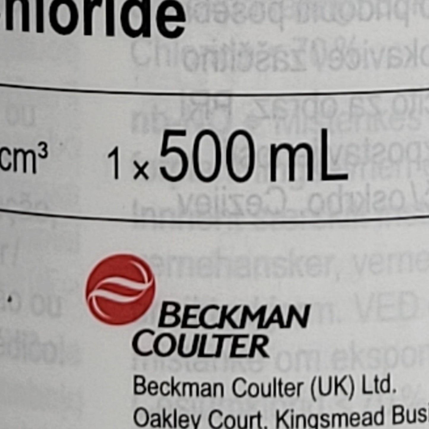 Beckman Coulter D01357 CsCl 1.784 ± 0.014 g/mL Purification 500 mL