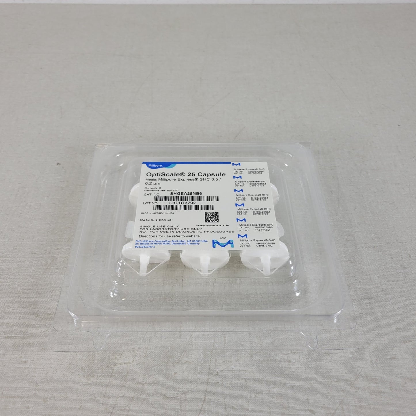 Millipore SHGEA25NB6 OptiScale 25 Express Capsule SHC 0.5/0.2 um - 6PK