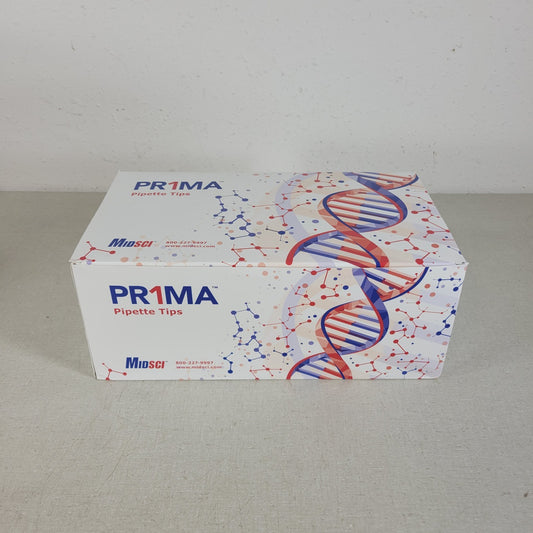 MidSci PR-200RK-S Prima 200ul Pipette Tips Racked Clear Low Retention 10 Racks