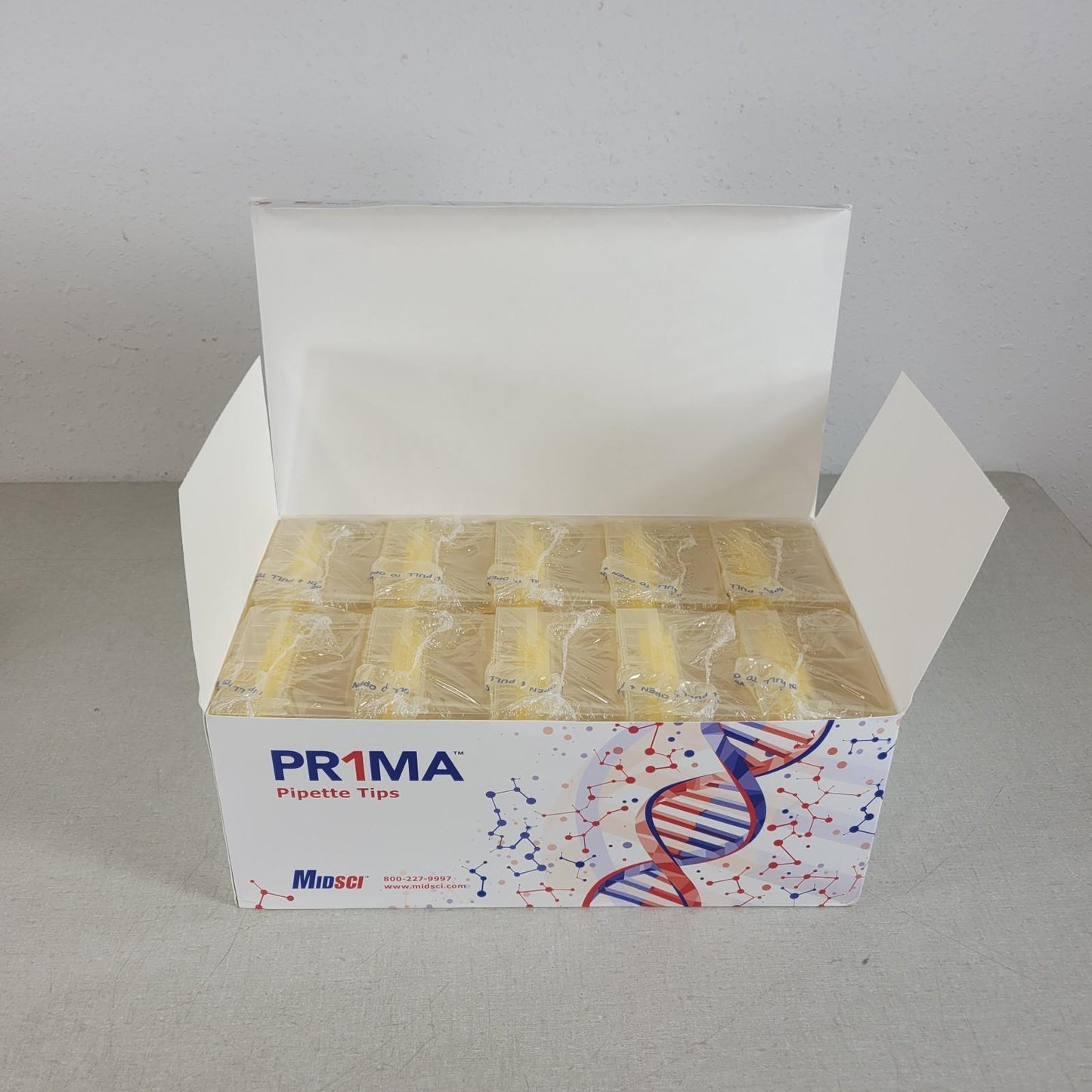 MidSci PR-200RK-S Prima 200ul Pipette Tips Racked Clear Low Retention 10 Racks