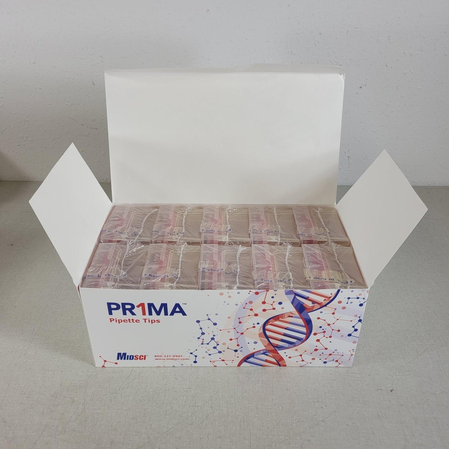 MidSci PR-10RK-FL Prima 10ul Barrier Tips Racked Clear Low Retention 10 Racks 96