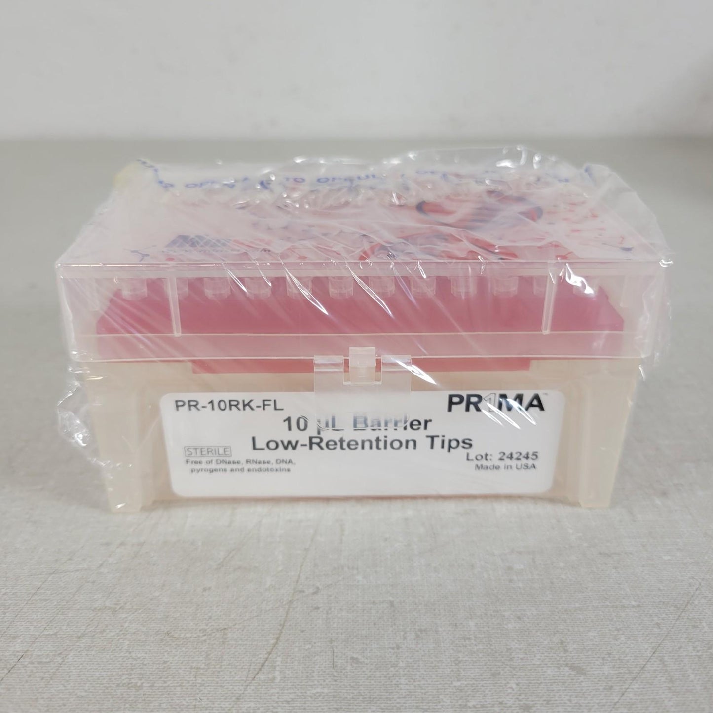 MidSci PR-10RK-FL Prima 10ul Barrier Tips Racked Clear Low Retention 10 Racks 96
