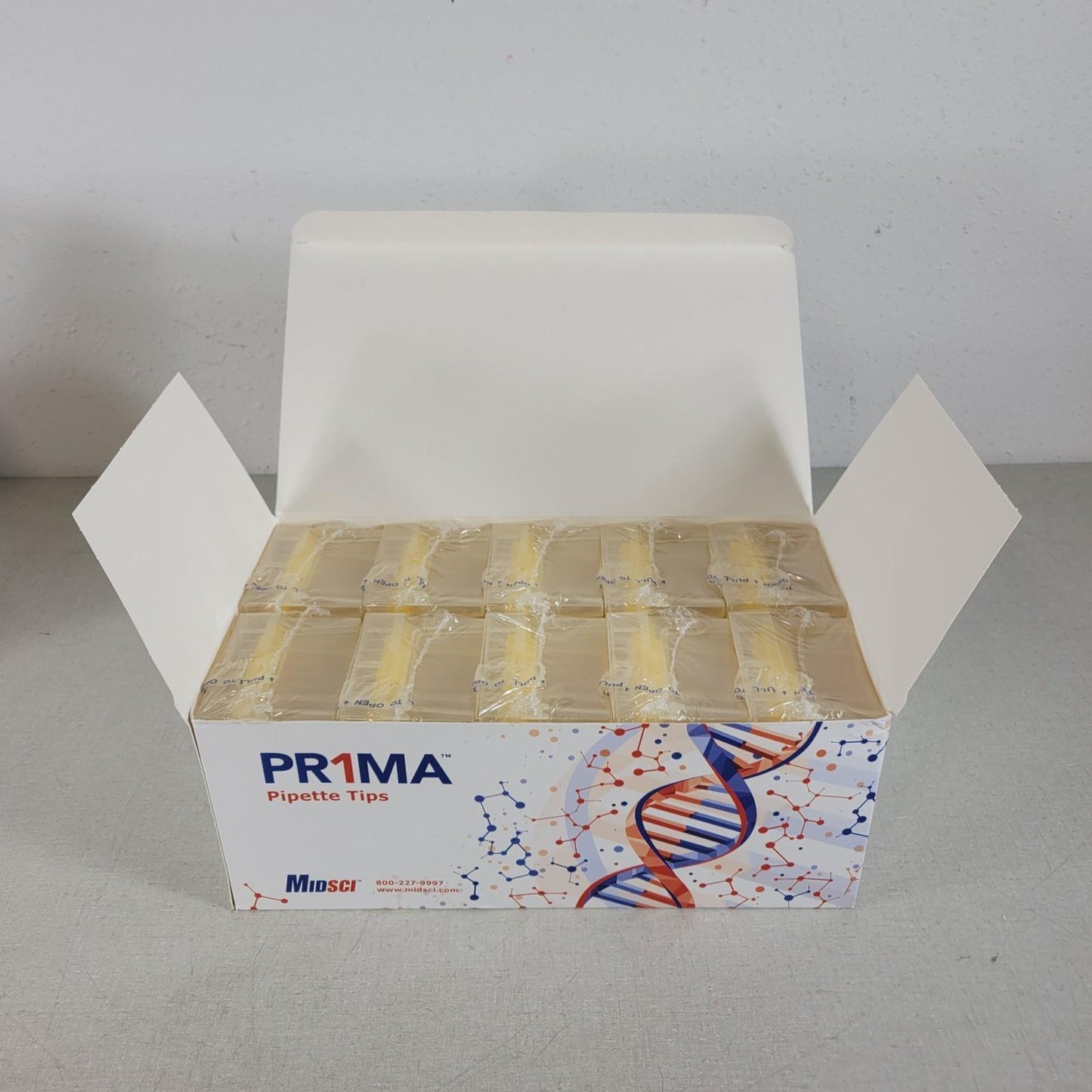 MidSci PR-200RK-FL Prima 200ul Barrier Tips Racked Clear Low Ret 10 Racks 96 Tip