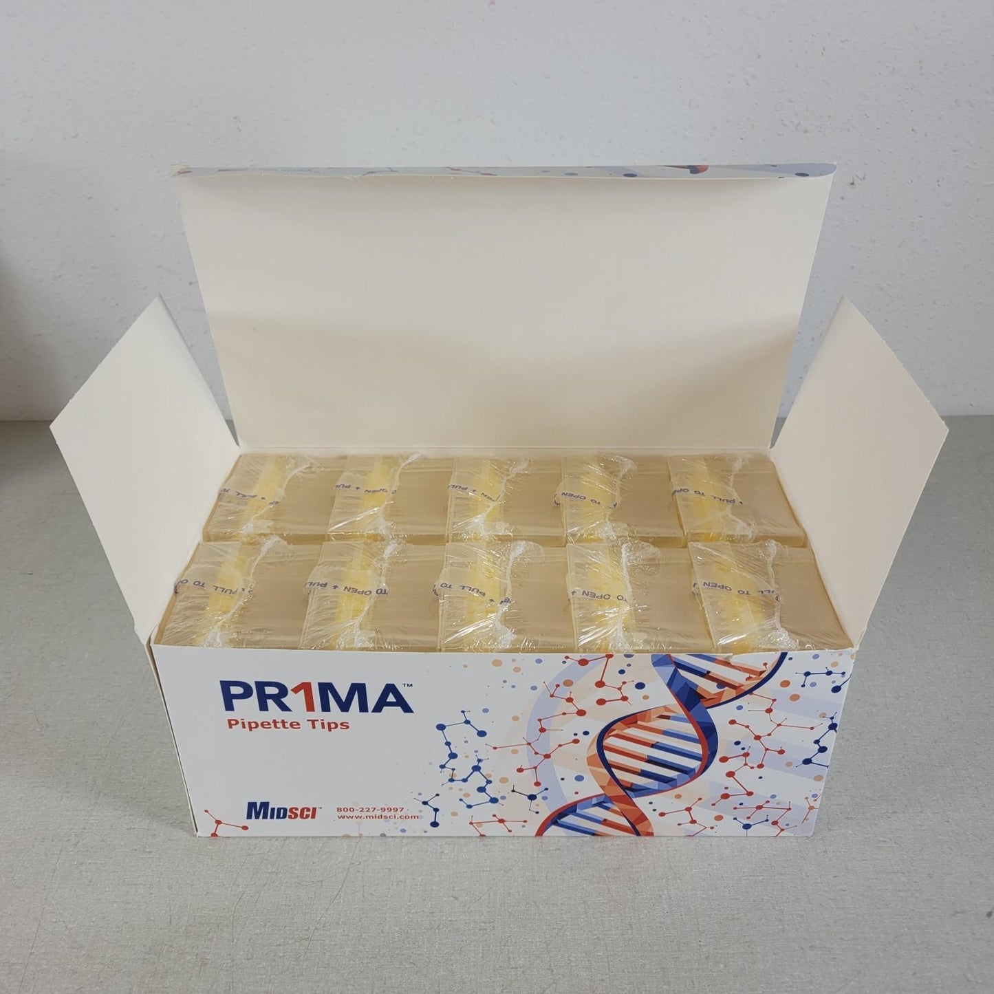 MidSci PR-300RK-FL Prima 300ul Barrier Tips Racked Clear Low Ret 10 Racks 96 Tip