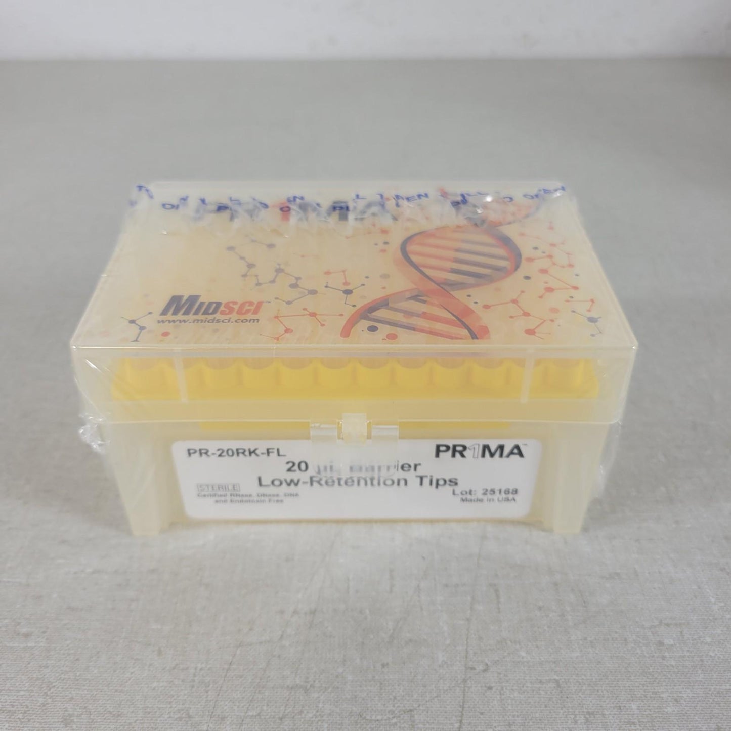 MidSci PR-20RK-FL Prima 20ul Barrier Tips Racked Clear Low Retn 10 Racks 96 Tips