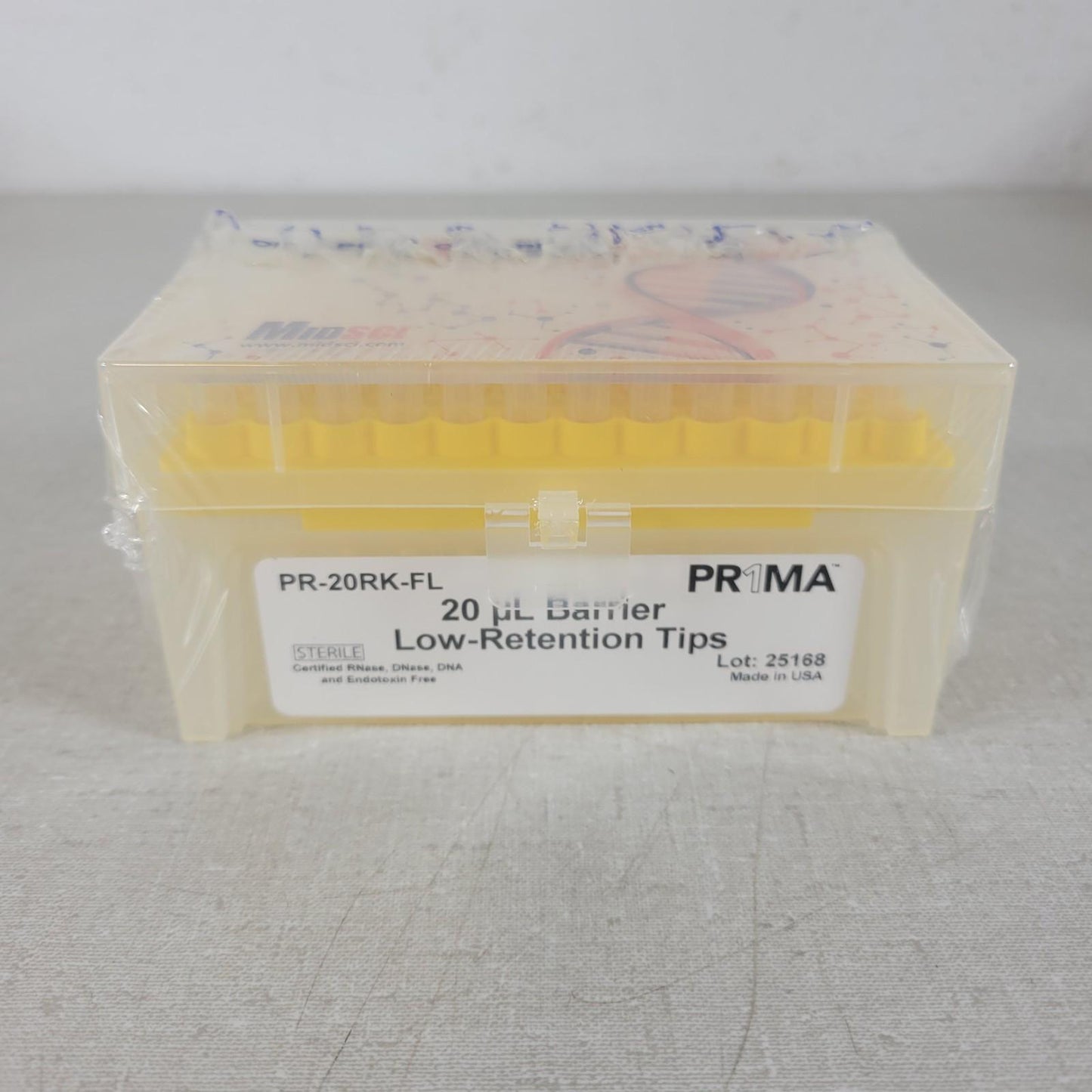 MidSci PR-20RK-FL Prima 20ul Barrier Tips Racked Clear Low Retn 10 Racks 96 Tips