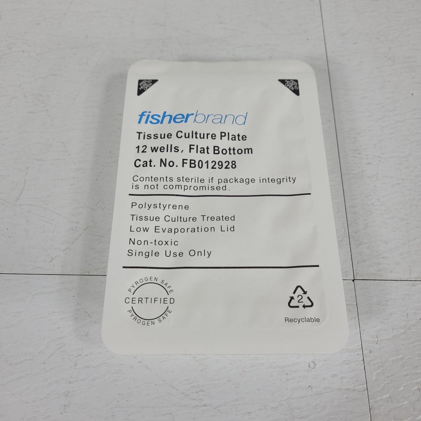 50PK Fisherbrand FB012928 12 Well Tissue Culture Plate Flat Bottom