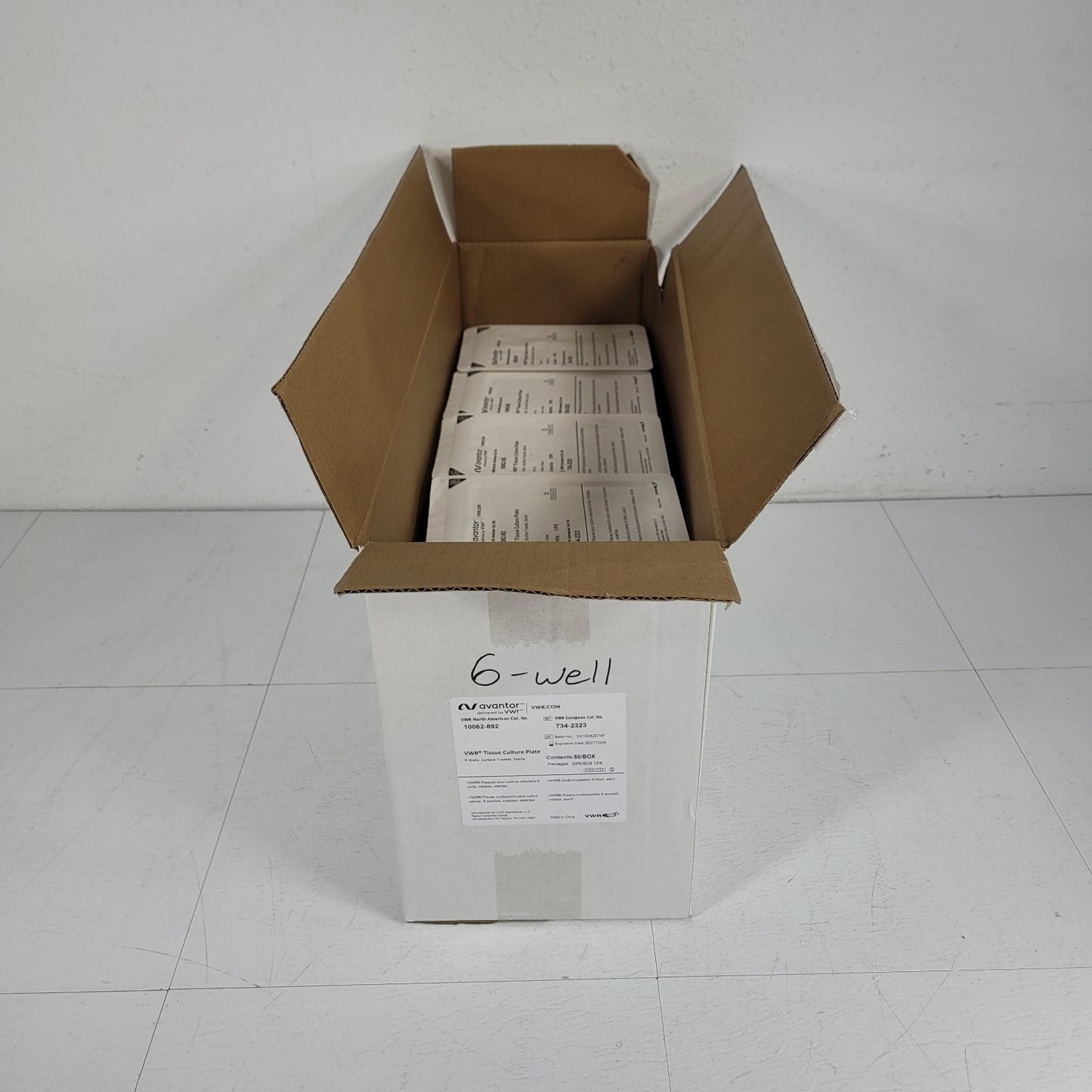 34PK Avantor 10062-892 VWR Tissue Culture Plate 6 Well Surface Treated