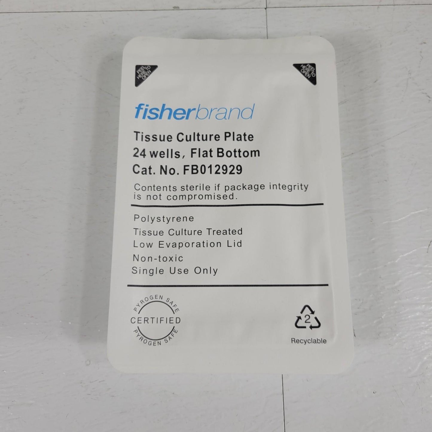 42-Pack Fisherbrand FB012929 Polystyrene 24 Wells Tissue Culture Plate