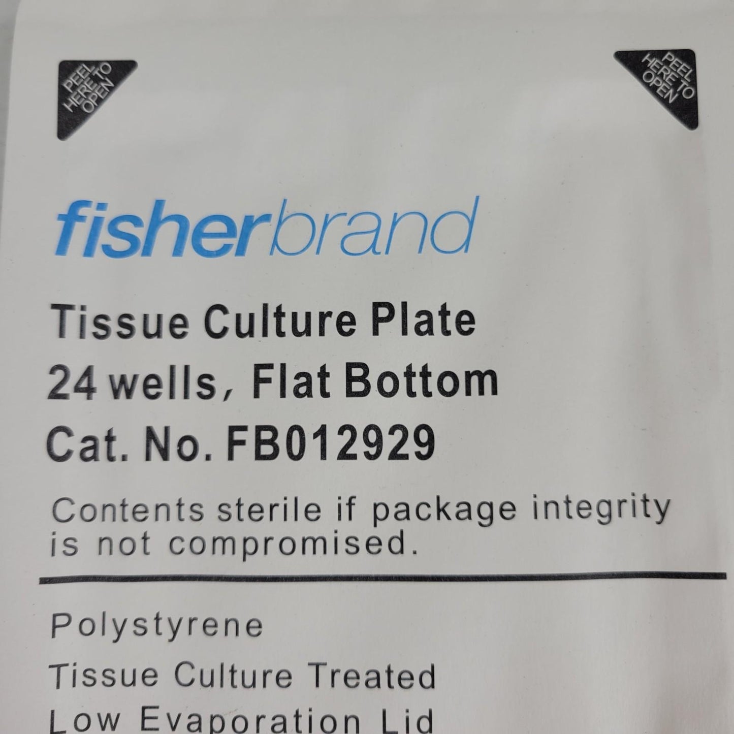 42-Pack Fisherbrand FB012929 Polystyrene 24 Wells Tissue Culture Plate