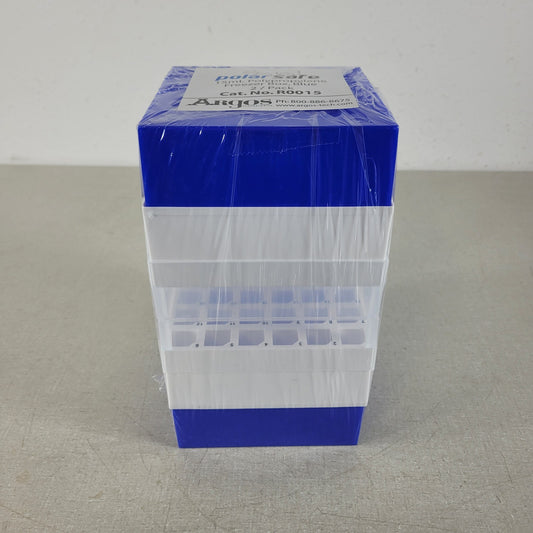 Argos Technologies R0015 Polar Safe 15mL Polypropylene Freezer Box, Blue 2/Pack