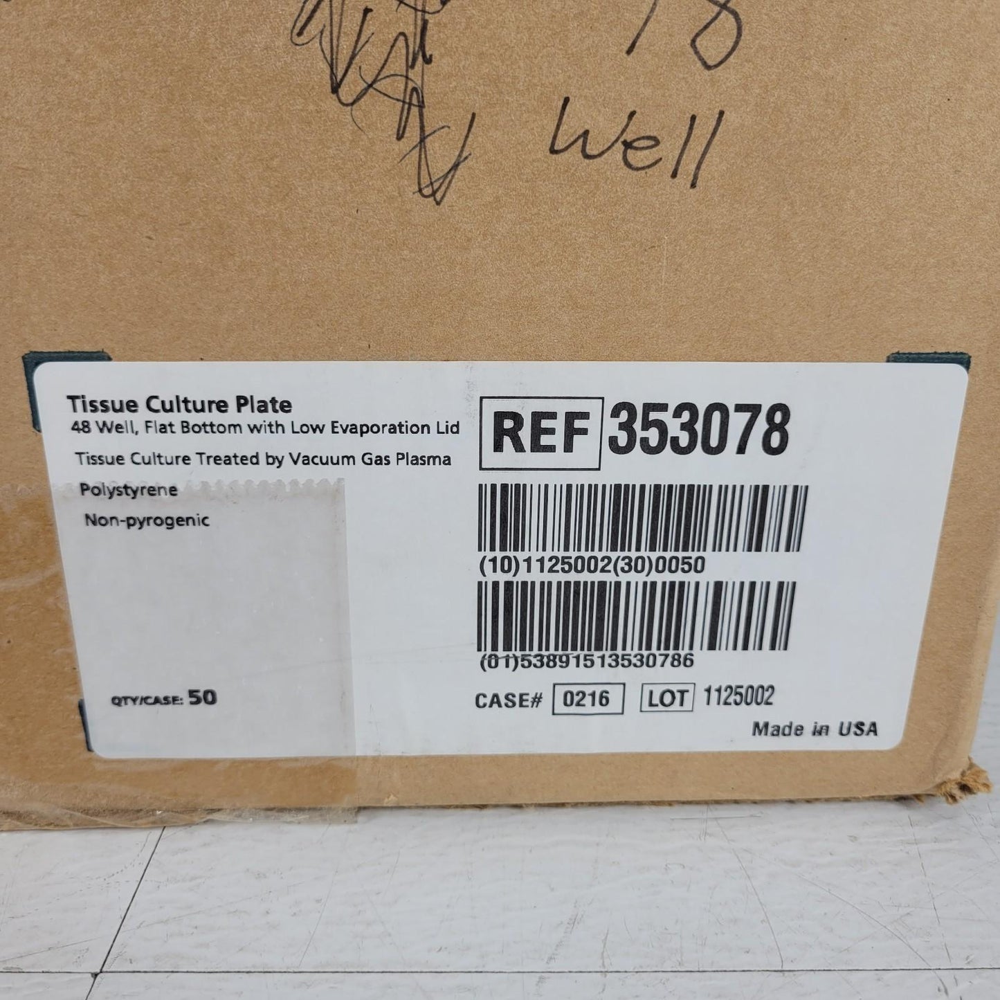 42PK Falcon 353078 48-Well Tissue Culture Plate Flat Bottom Low Evaporation Lid