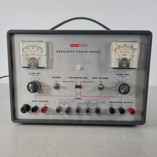 Vintage Eico 1030 Vacuum Tube High Voltage Regulated DC Supply 0-400V/0-150V