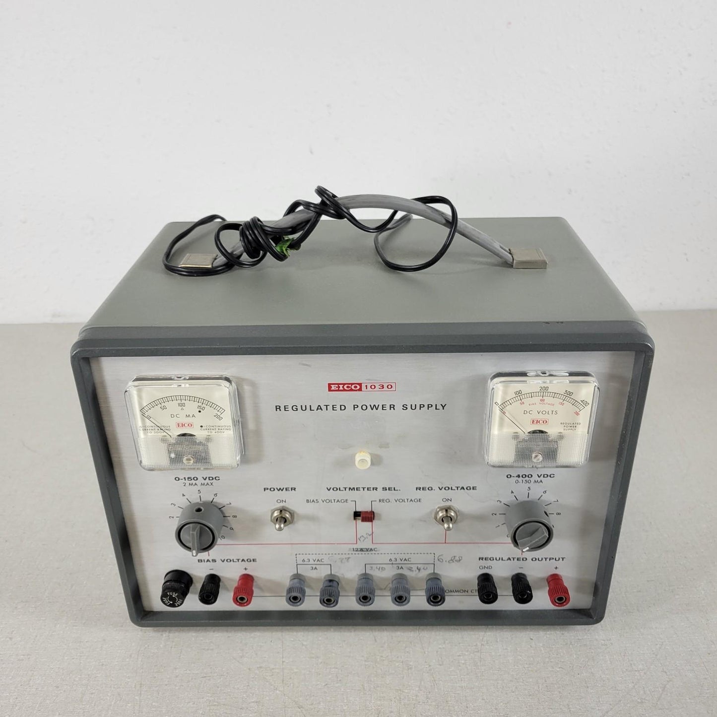 Vintage Eico 1030 Vacuum Tube High Voltage Regulated DC Supply 0-400V/0-150V