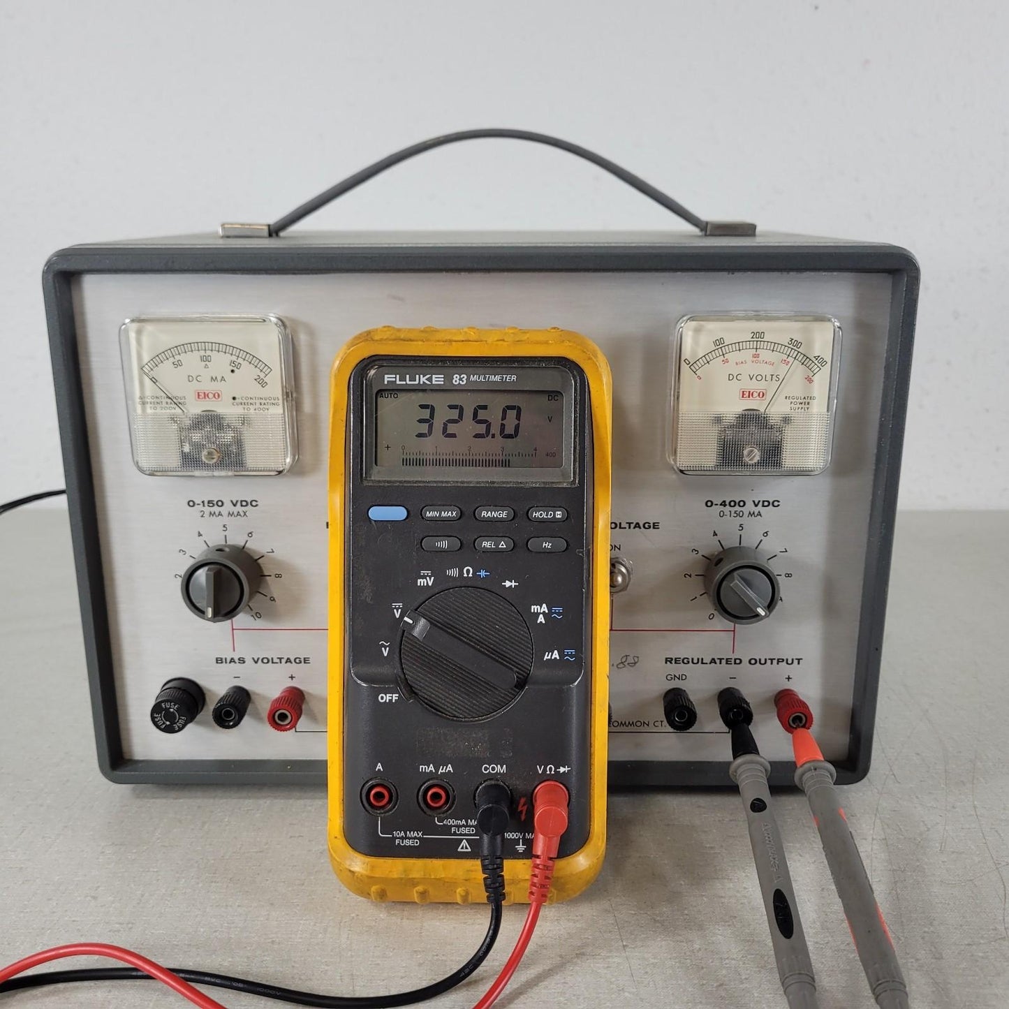 Vintage Eico 1030 Vacuum Tube High Voltage Regulated DC Supply 0-400V/0-150V