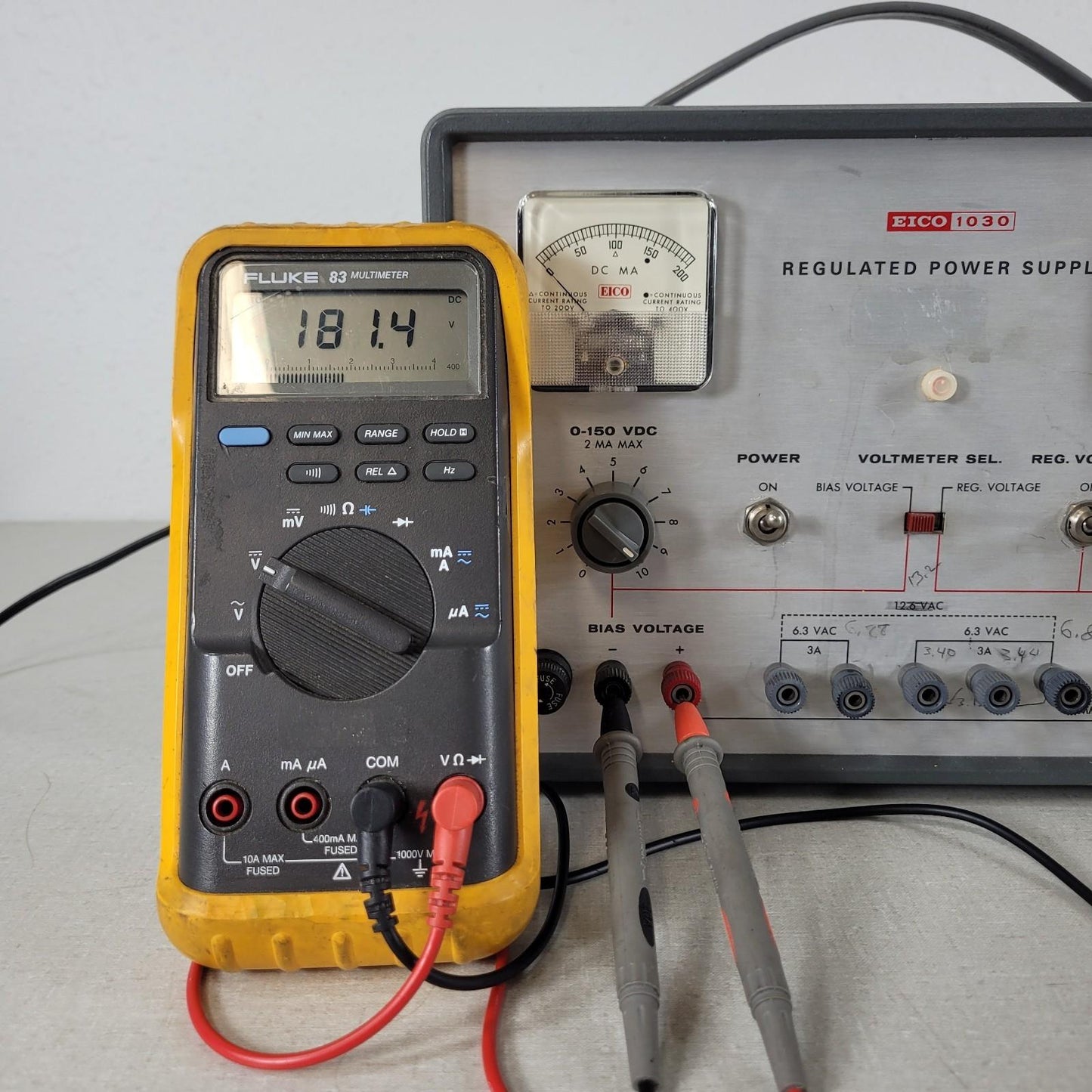 Vintage Eico 1030 Vacuum Tube High Voltage Regulated DC Supply 0-400V/0-150V