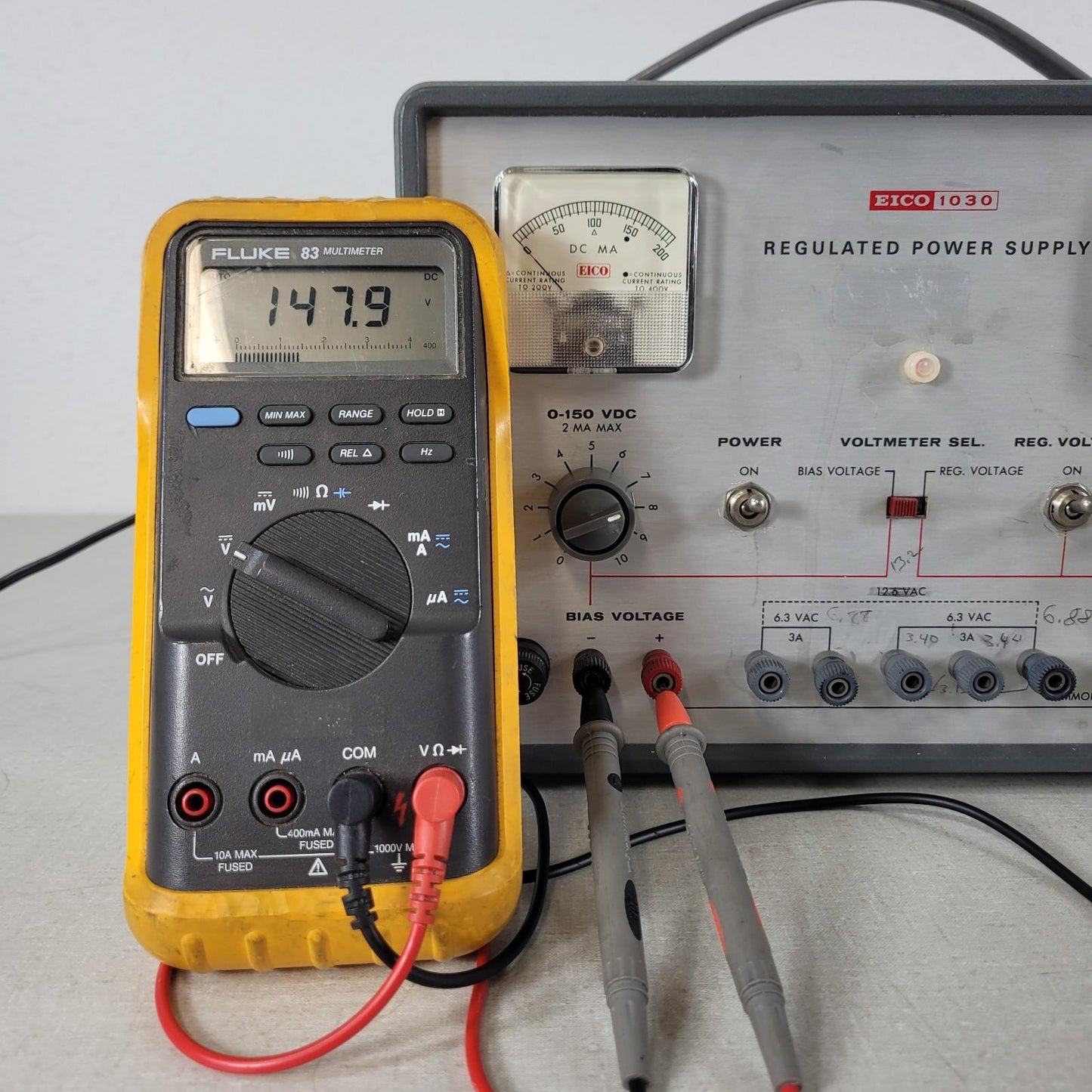 Vintage Eico 1030 Vacuum Tube High Voltage Regulated DC Supply 0-400V/0-150V