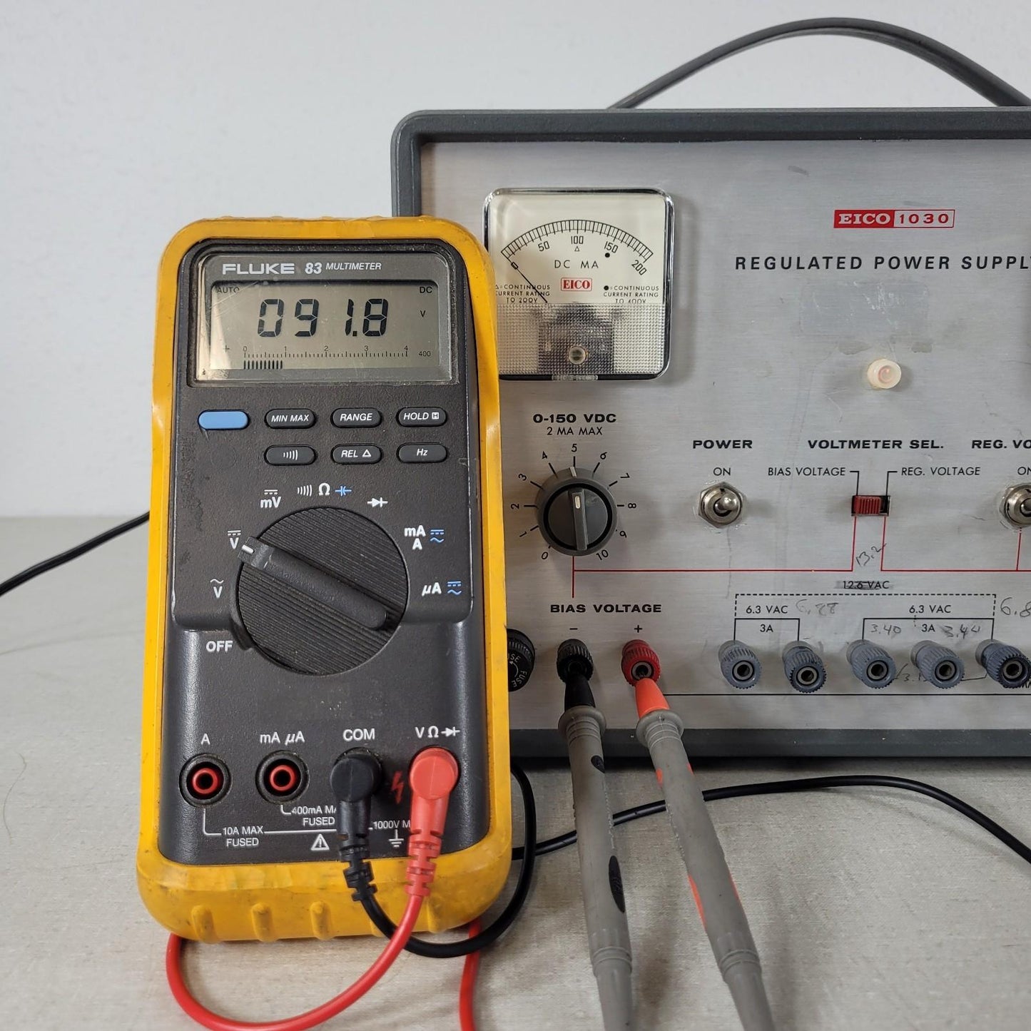 Vintage Eico 1030 Vacuum Tube High Voltage Regulated DC Supply 0-400V/0-150V