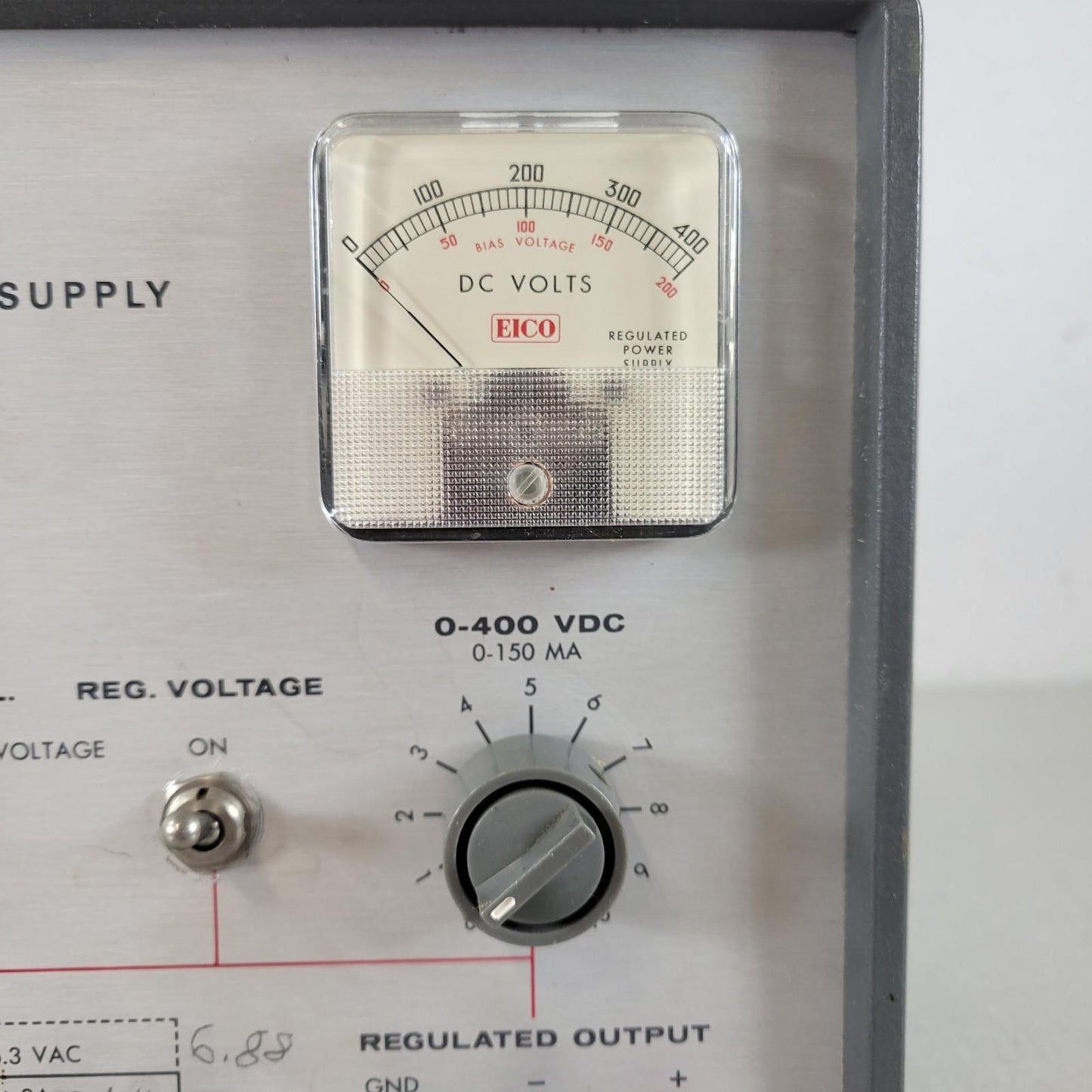 Vintage Eico 1030 Vacuum Tube High Voltage Regulated DC Supply 0-400V/0-150V
