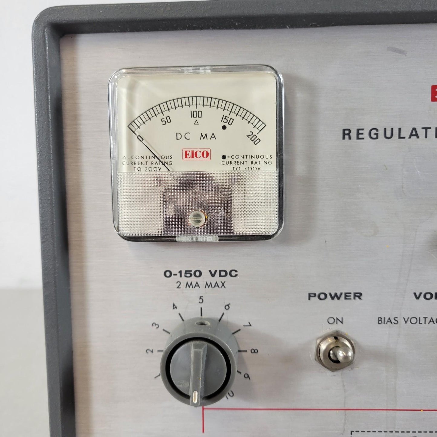 Vintage Eico 1030 Vacuum Tube High Voltage Regulated DC Supply 0-400V/0-150V