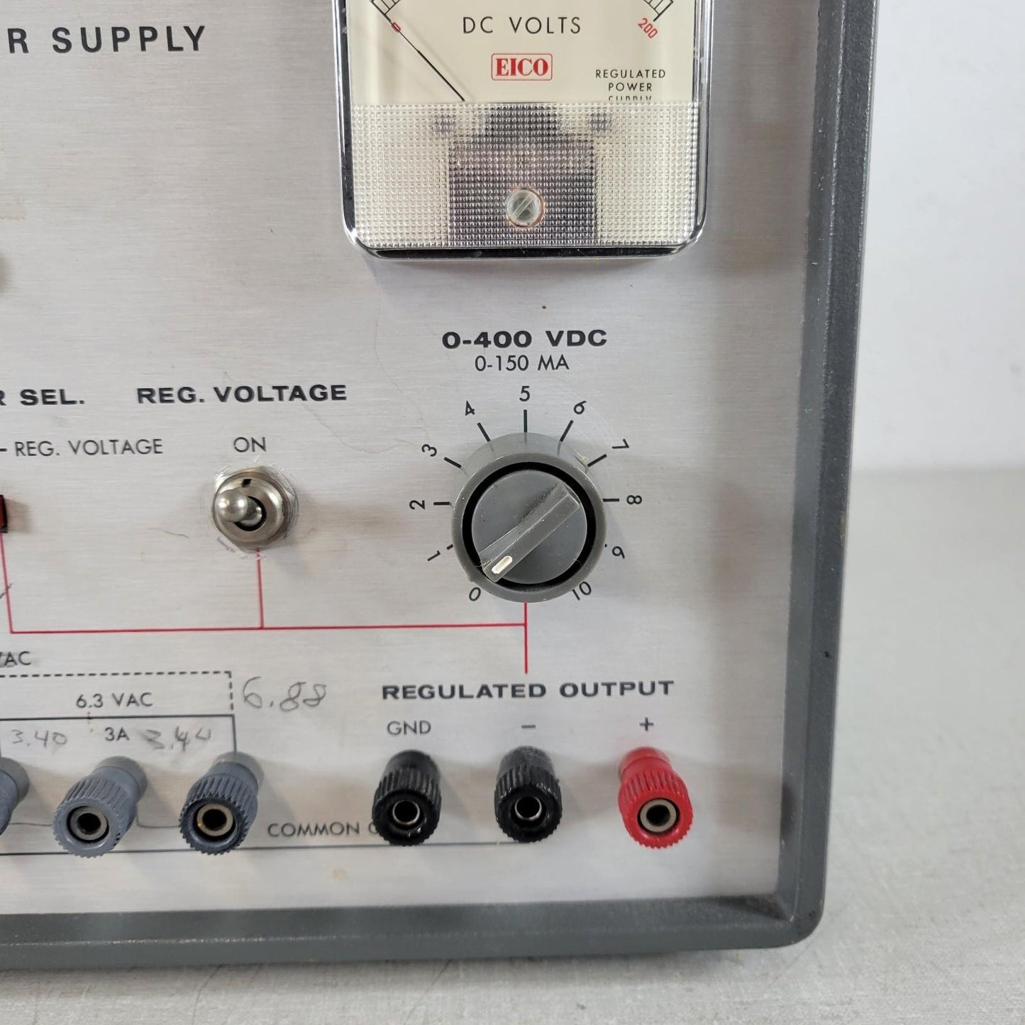 Vintage Eico 1030 Vacuum Tube High Voltage Regulated DC Supply 0-400V/0-150V