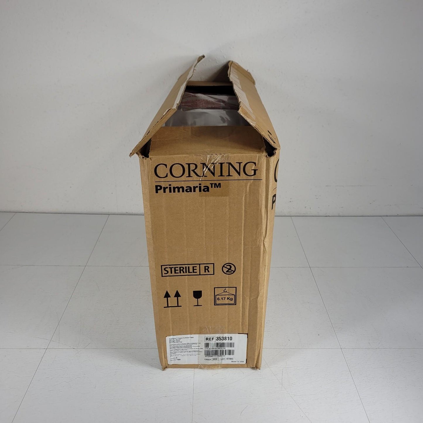 Corning 353810 Primaria Tissue Culture Flask 250mL 75cm² Straight Neck Blue Cap