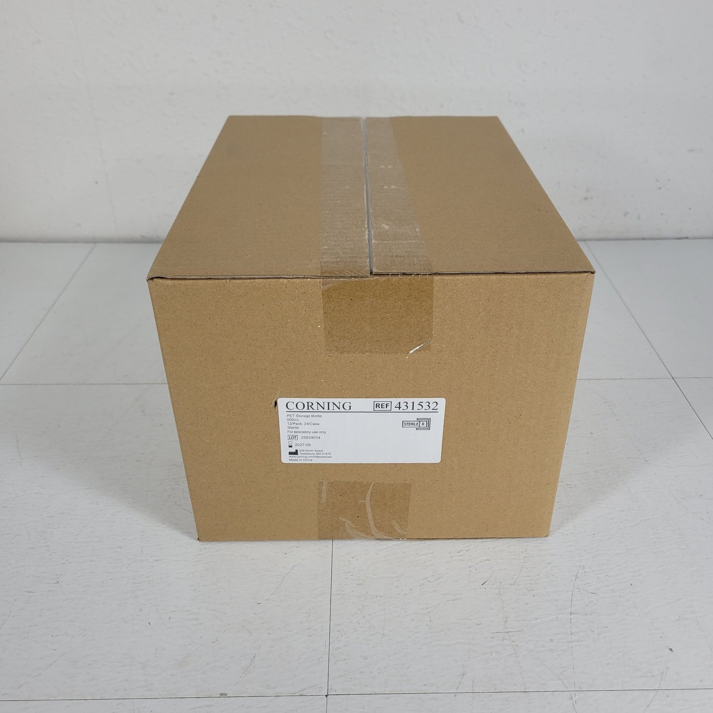 6/Case Corning 431532 PET Polyethylene Terephthalate Storage Bottle 500mL