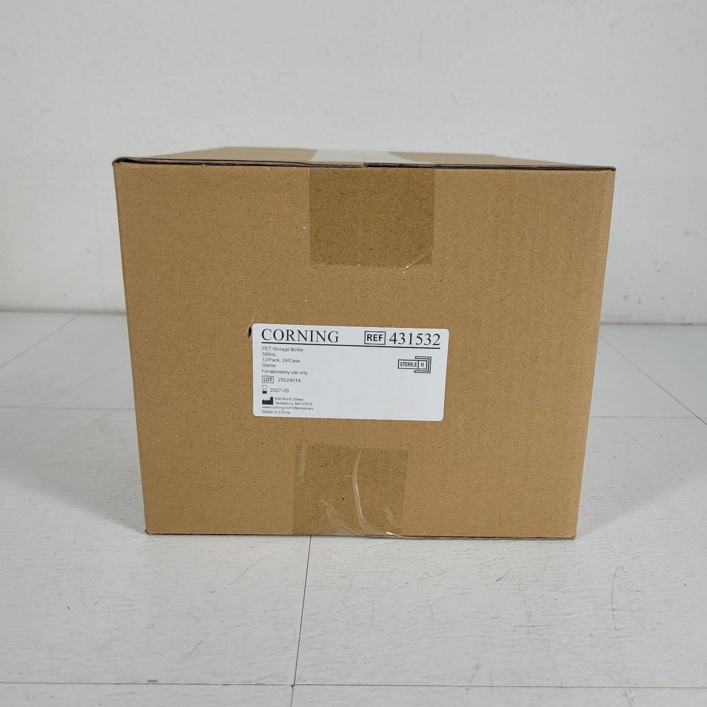 6/Case Corning 431532 PET Polyethylene Terephthalate Storage Bottle 500mL