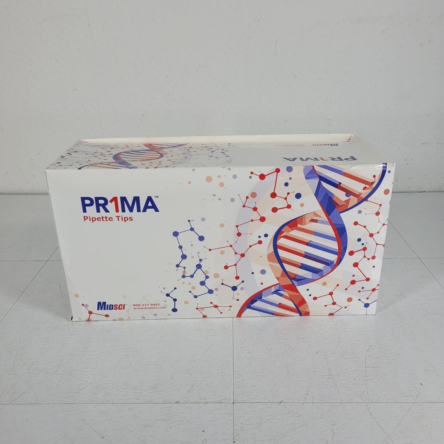 MidSci PR-1000RK-S Prima 1000uL Pipette Tips Racked Natural Low Retention PR1MA