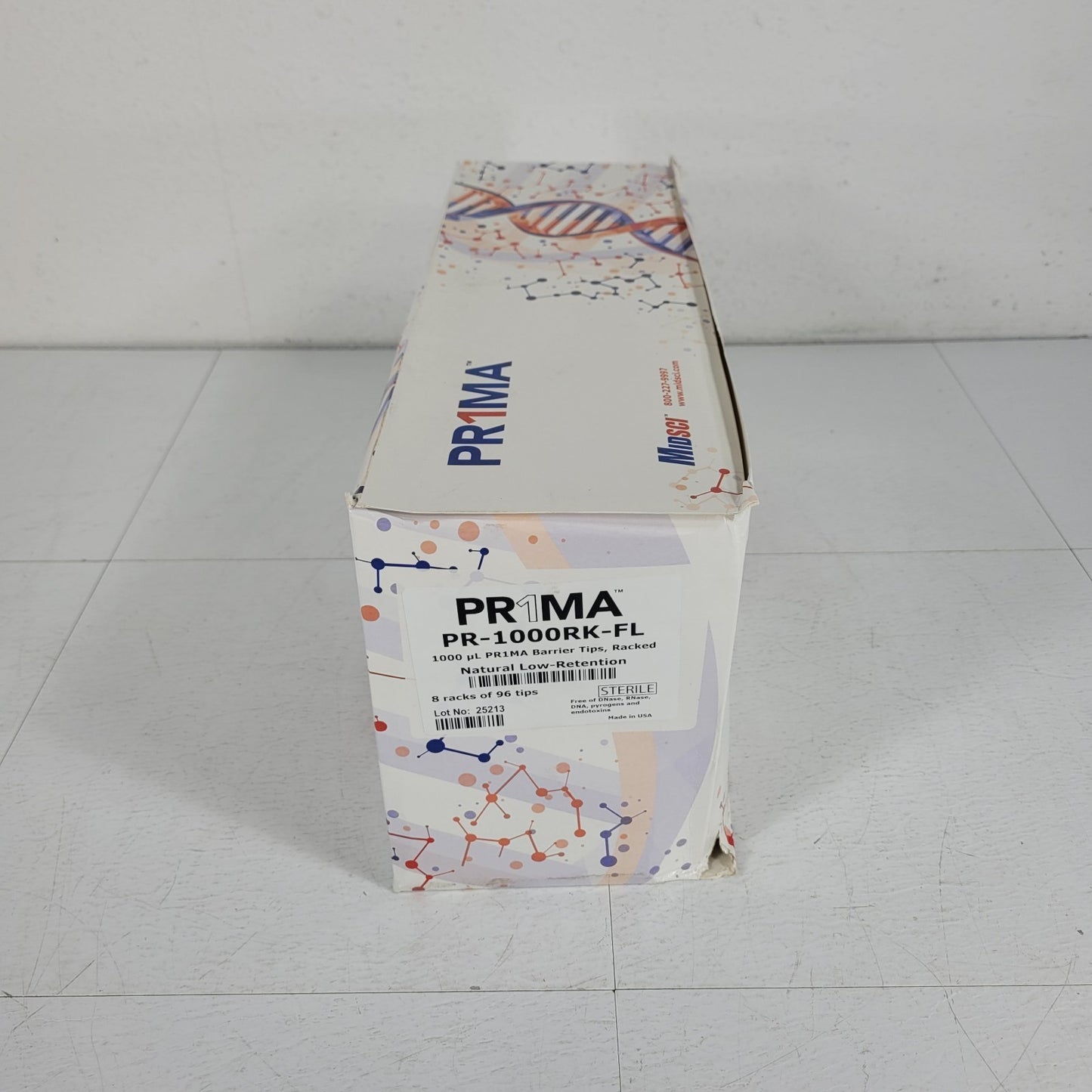 MidSci PR-1000RK-FL Prima 1000uL Barrier Tips Racked Natural Low Retention PR1MA