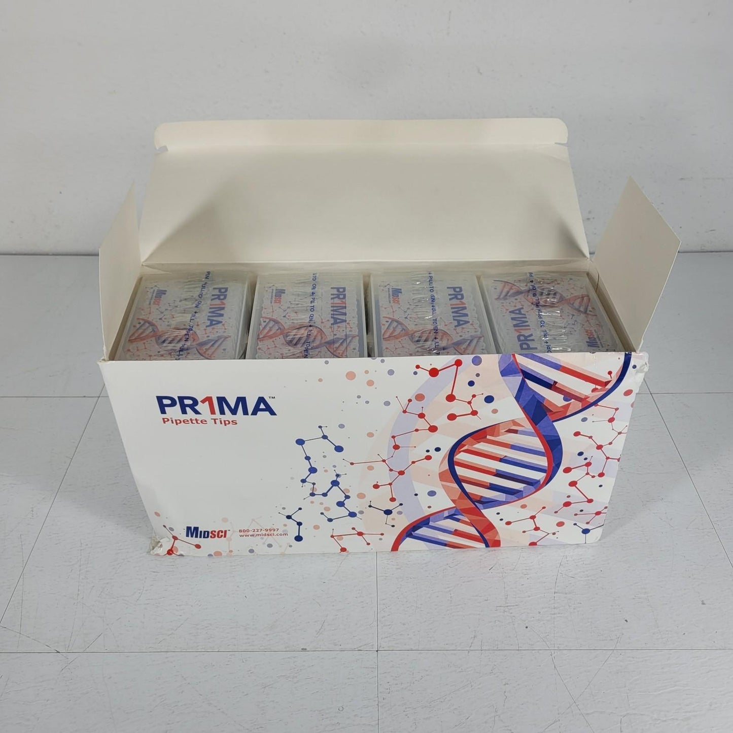 MidSci PR-1000RK-FL Prima 1000uL Barrier Tips Racked Natural Low Retention PR1MA