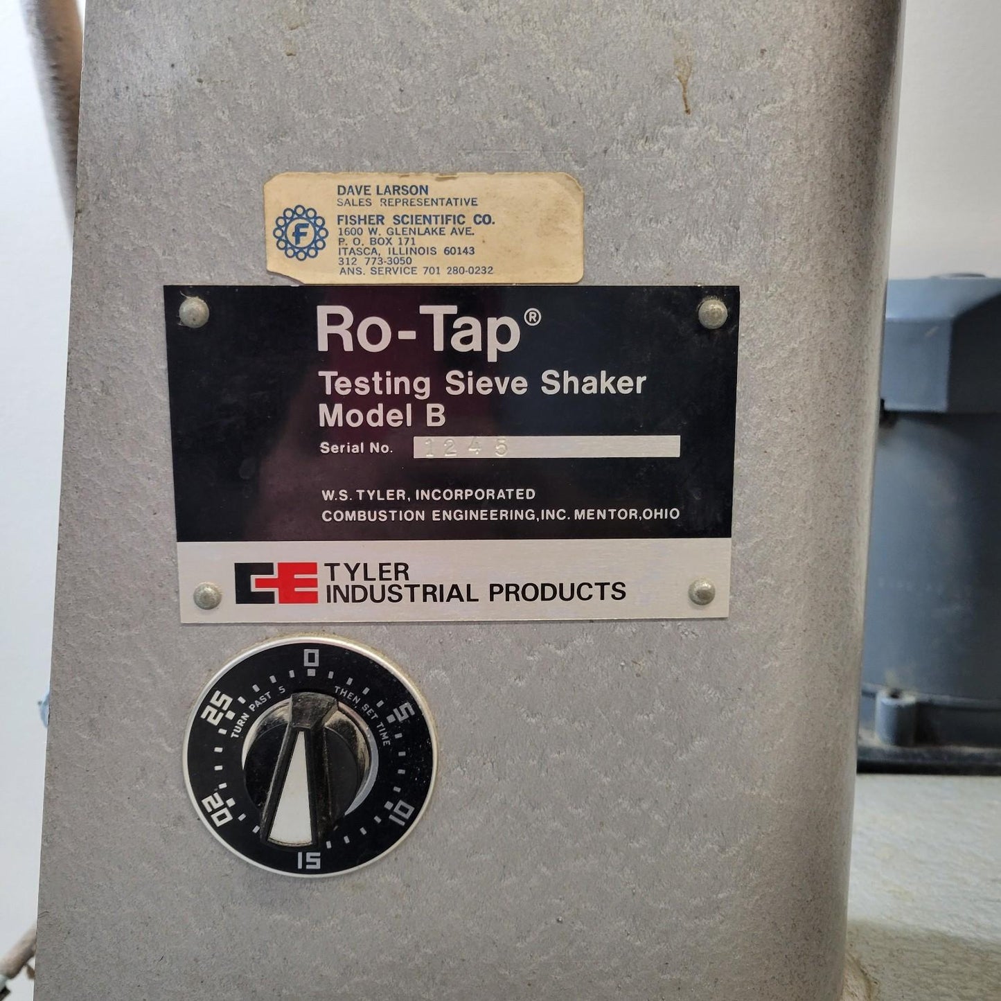 TESTED W.S. Tyler Ro-Tap Testing Mechanical Sieve Shaker Model B 115/230 Volts