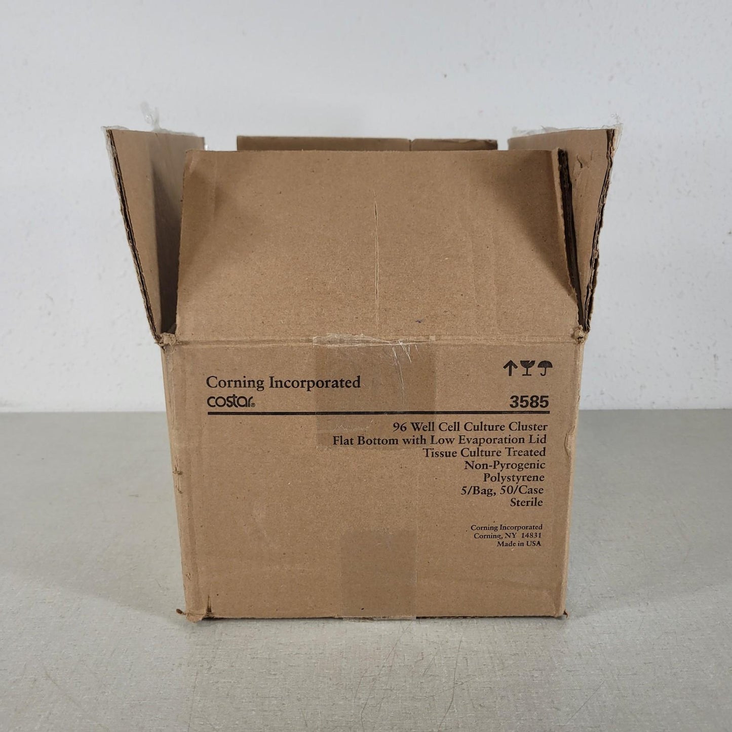 45/ct Corning 3585 Costar 96 Well Cell Culture Cluster Flat Bottom Low Evap Lid