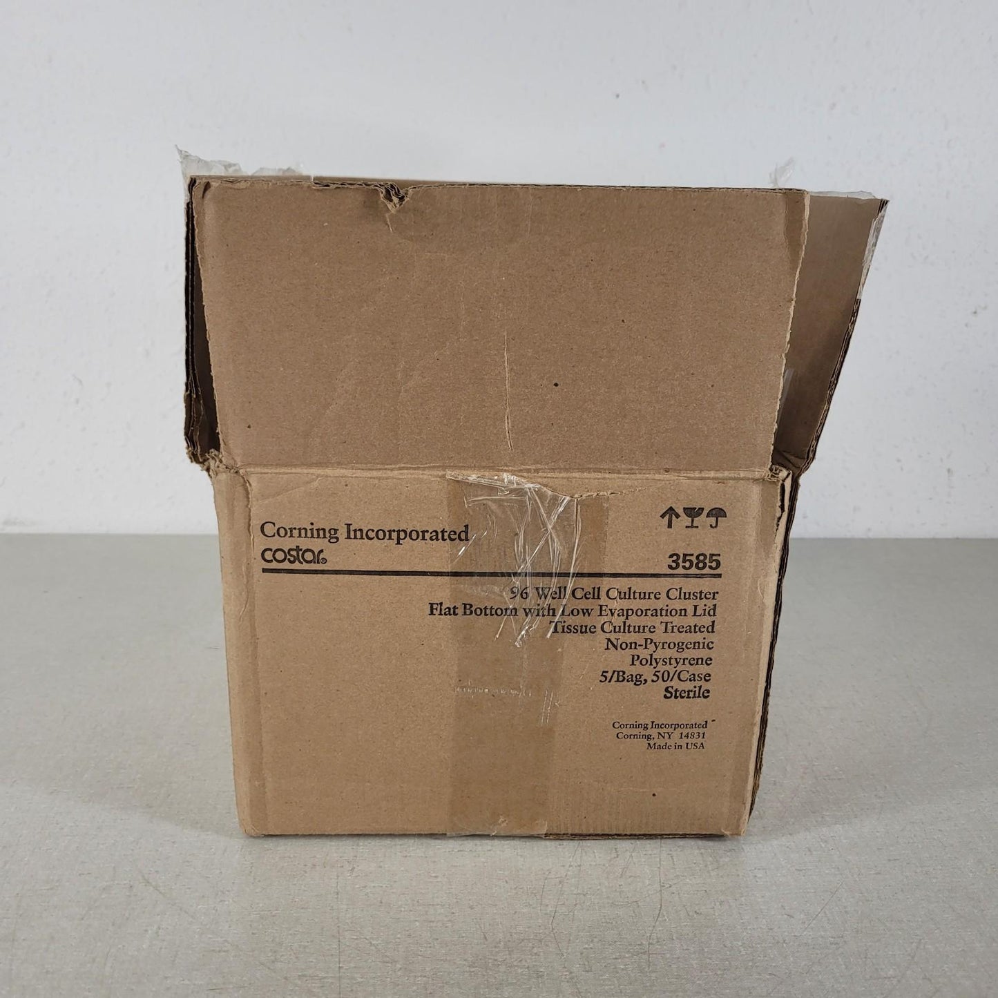 45/ct Corning 3585 Costar 96 Well Cell Culture Cluster Flat Bottom Low Evap Lid