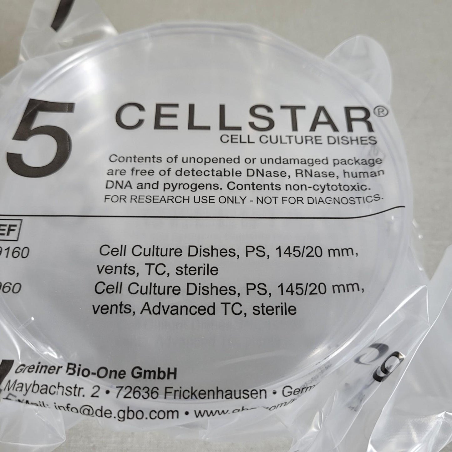 120/ct Greiner Bio-One 639160 Cellstar Cell Culture Dish 145/20mm Vents
