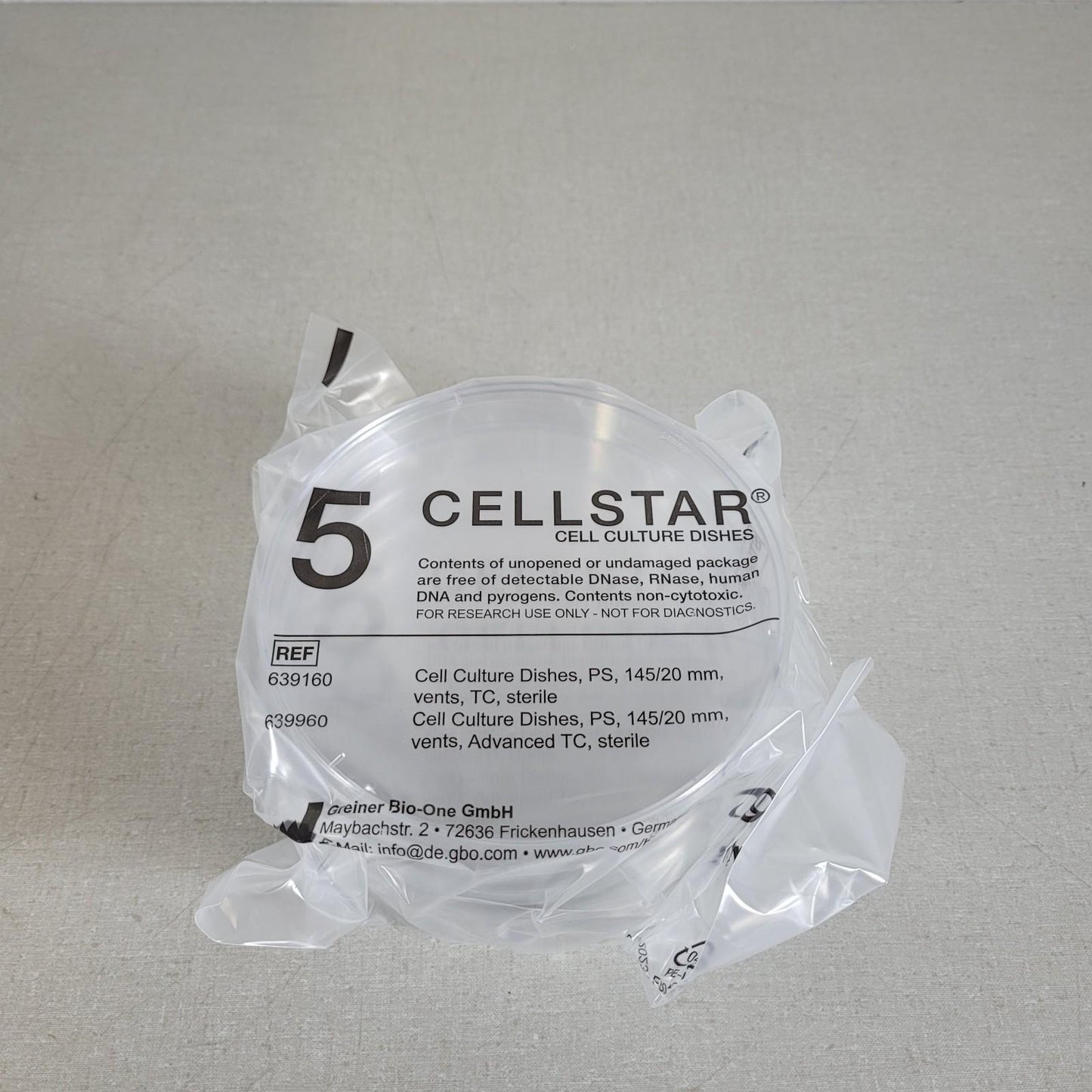 120/ct Greiner Bio-One 639160 Cellstar Cell Culture Dish 145/20mm Vents