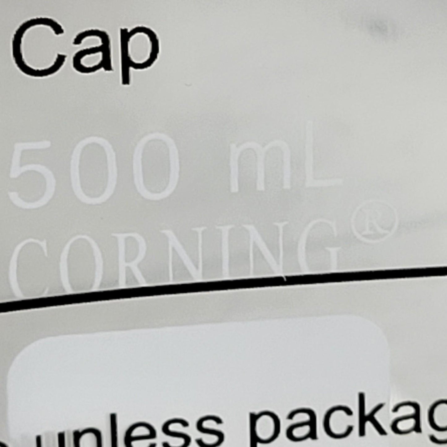 Lot of 8 Corning 431532 PET Storage Botte 500mL 45mm Screw Cap Graduated