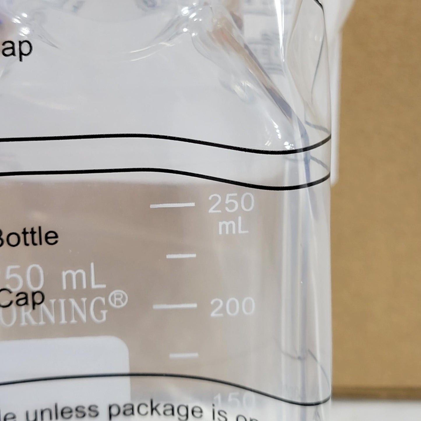 Corning 431531 PET Storage Bottle 250mL 45mm Screw Cap Graduated 12/Pack