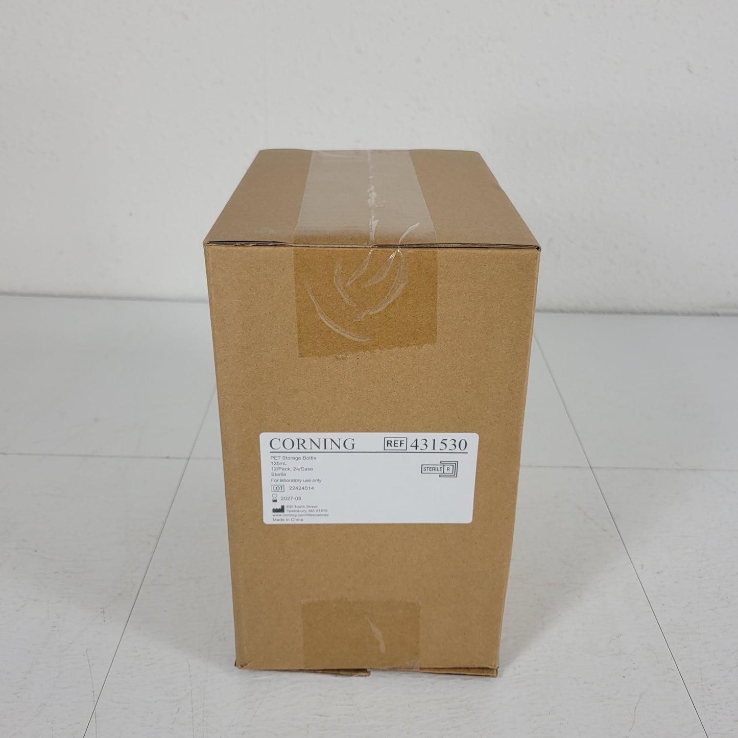 12/Pack Corning 431530 PET Storage Bottle 125mL 45mm Screw Cap Graduated