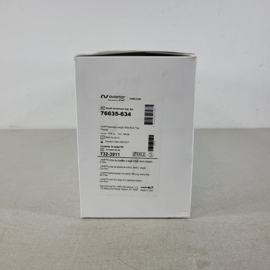 Avantor 76635-634 VWR Extended Length Wide Bore Tips Filtered 1000uL, 1 Case