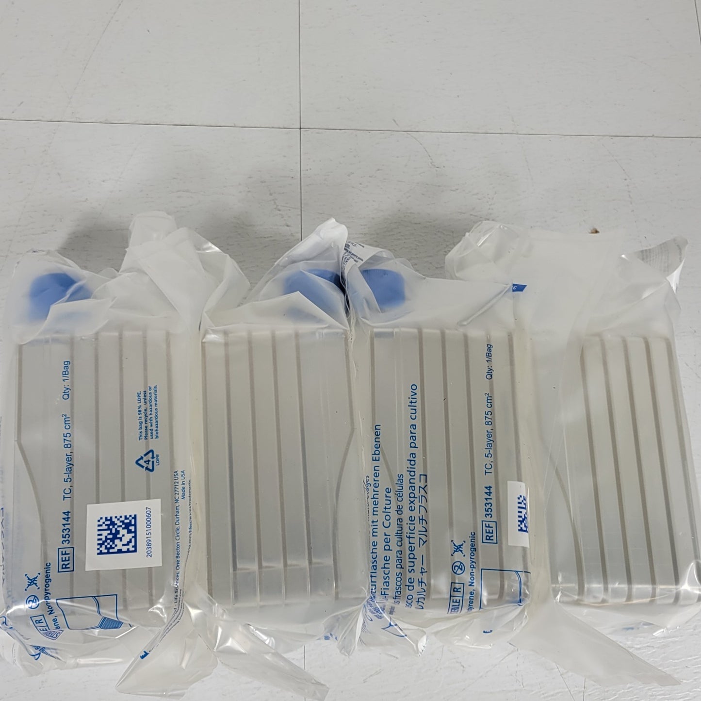 Corning Falcon 353144 875cm² Rectangular Cell Culture 5-Layer Multi-Flask 4/pk